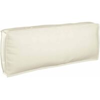 Coussin pour dossier de palette Crème 120 x 40 x 12 cm vidaXL