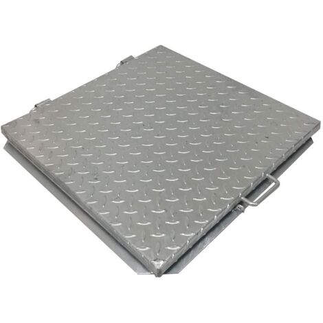 Einside – Couvercle de regard en acier galvanisé 50 x 50 cm – Cadre en T – 35 mm de hauteur – Étanchéité pour gestion des eaux