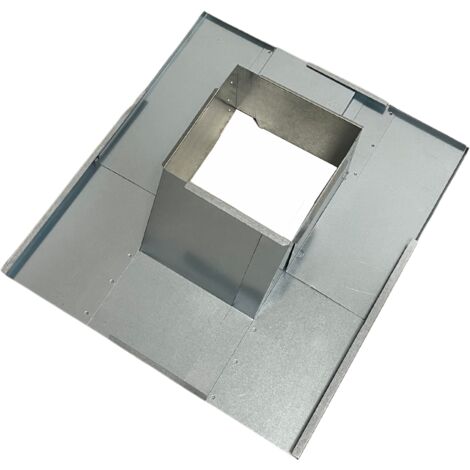 Einside – Embase d’étanchéité fermée en tôle galvanisée pour tuile plate – Dimensions 18 x 18 à 30 x 30 cm – Résistante à la corrosion et aux intempéries