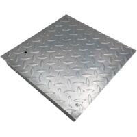 Einside – Couvercle renforcé en tôle galvanisée 85 x 85 cm – Cadre en T pré-galvanisé – Résistant aux contraintes extérieures – Pour regards béton et brique