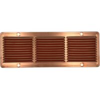 EINSIDE Grille d'Aération Rectangulaire en Cuivre avec Filet Anti Insectes, 15 x 41,5 cm