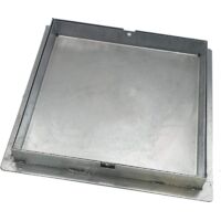 Einside – Couvercle à carreler en acier galvanisé – Trappe d'inspection lourde 30 x 30 cm – Hauteur cadre 5 cm – Épaisseur 20/10 pour sols durables
