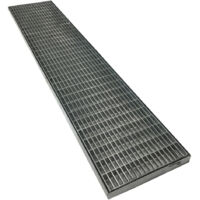 Einside – Grille rectangulaire en acier galvanisé anti-talon – 250 x 1000 mm – Cadre en L pour regards de visite en béton – Résistante aux intempéries