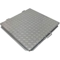 Einside – Couvercle de regard en acier galvanisé 90 x 90 cm – Charnière inclinable pour inspection – Cadre en T robuste – Étanchéité pour réservoirs