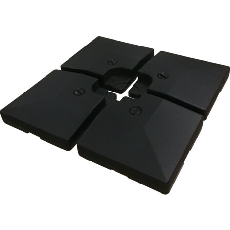 4 Platten zur Beschwerung für großen Ampelschirm - 4 x 3 - 104 kg - Schwarz