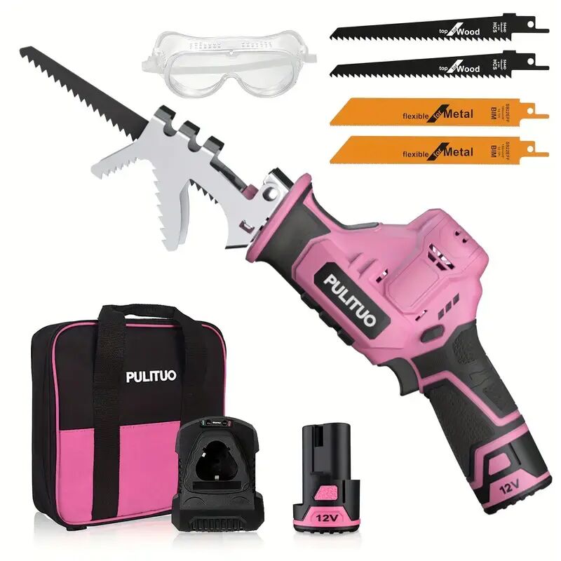 Scie Sabre Sans Fil DINGFAN - Scie à Os électrique, 0-3000 SPM, Pour Viande, Volaille, Poisson, Batterie 20V