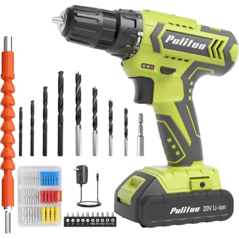 Kit Visseuse Sans Fil 12V 2 Batteries - Perceuse à Percussion 25Nm Avec 25 Accessoires Et Chargeur