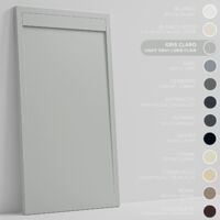SOULBATH Duschwanne – Harz – Gelcoat – Glatte/Stein-Textur – Rutschfest – Farbe Grau 100X70 Extra plat 3Cm Minimalistisches Design