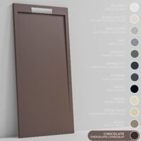 SOULBATH Duschwanne – Harz – Gelcoat – Glatte/Stein-Textur – SCHOKOLADE – Rutschfest- 110X70 Extra flach 3 cm – Elegantes Design