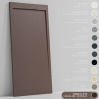 SOULBATH Ultra flache, rutschfeste Duschwanne – Harz Gelcoat – Glatte/Stein-Textur – SCHOKOLADE - 100x90 - Integrierte Rost in gleicher Farbe