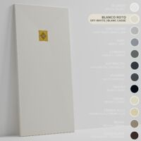 SOULHOME Duschwanne - Mineralguss & Gel Coat - Stein-Struktur - Rutschfest - Cremeweiß - 100X70- Extraflach 3cm - Inklusive Ablassventil - Goldenes Ablaufgitter