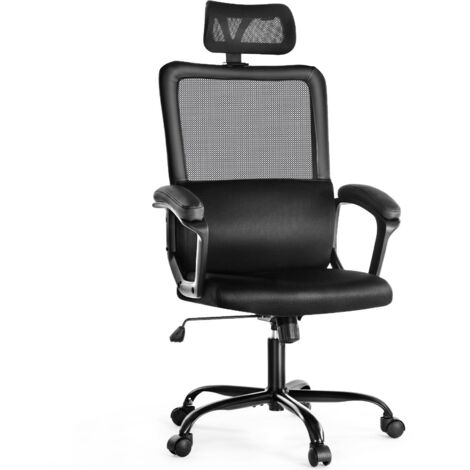 Chaise de bureau pivotante ergonomique à dossier haut (1/5)