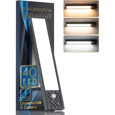 1500mAh,Lumiere Cuisine Sous Meuble Dimmable,3 Temp.Couleur,Noir (1/5)