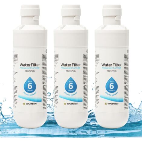 Filtre à eau universel pour réfrigérateur LG LT1000P, 3 pièces