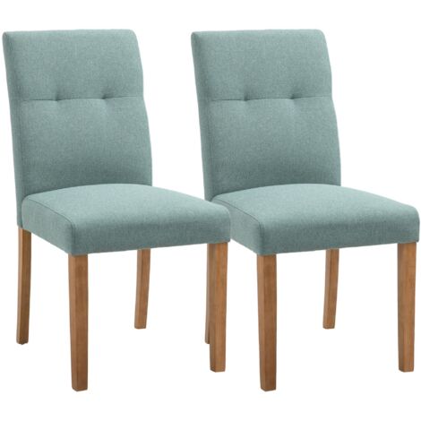 Ensemble de deux chaises de salle à manger, vert (1/5)