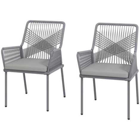 Ensemble de deux chaises de jardin avec accoudoirs (1/5)