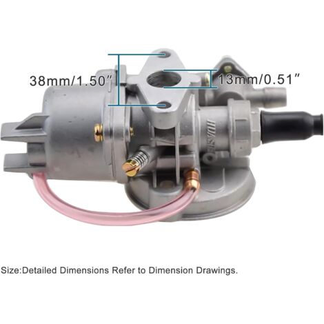 13mm carburateur avec Corde démarrage Tirez Démarreur Lanceur et raccord 2 Temps Embrayage et Accessoires Remplacement pour 47CC 49cc Pocket Bike ATV Quad Go Kart (1/5)