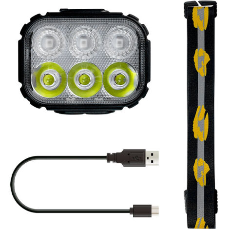 Lampe Frontale Led Ultra Puissante,6 Modes D'Éclairage & Lumière Blanche Et Rouge,Torche