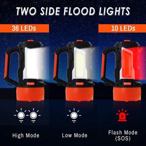 Torche Lampe De Poche, LED USB Rechargeable Ultra Puissante Lampe Torche 4 Modes Ip44 Etanche Militaire Zoomable Pour Camping Randonnee 90387803