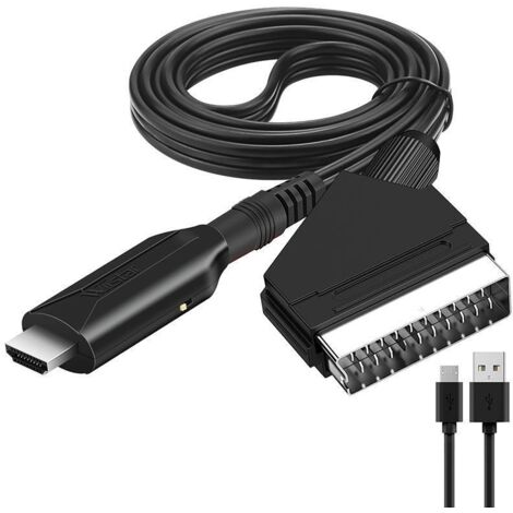 Câble Péritel RVB 1,8m Pour Sega Saturn – Améliore Qualité Image Et Son – Compatible Normes UE/USA