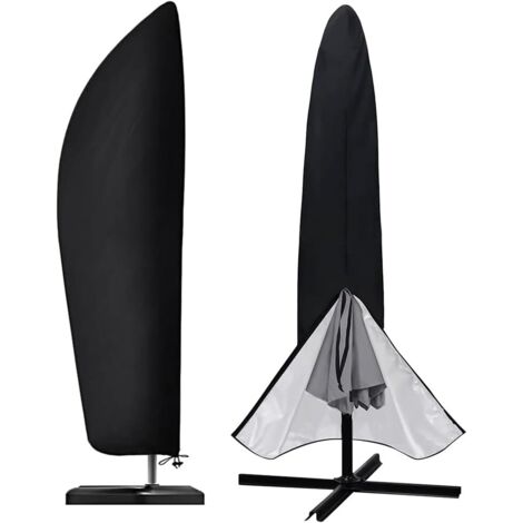 Housse De Protection Pour Parasol En Tissu Oxford 210D Neverland Couverture De Parasol Housse De Parasol Parapluie De Jardin Impermeable Noir 91254218