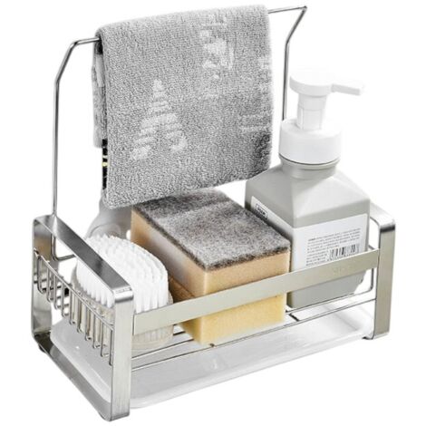 Égouttoir, support de rangement pour évier de cuisine-support d'évier en acier inoxydable SUS304 (1/5)