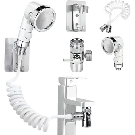 Douchette de lavabo, flexible télescopique de 1,5 m, sans robinet (1/5)