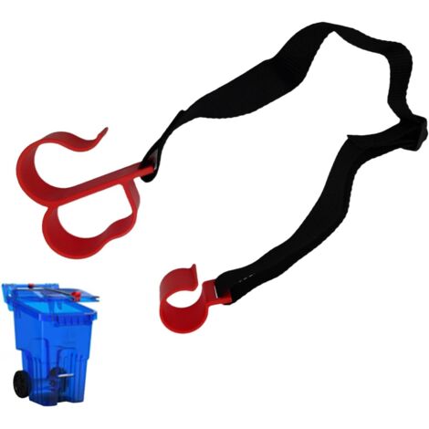 Sangle de sécurité pour poubelle - Sangle extérieure réglable - Sangle de couvercle de poubelle en polyester - Verrouillage en corde pour écureuil et chien