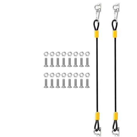 Verrous de poubelle - Sécurité poubelle Corde avec câble en acier caoutchouté, système de verrouillage durable pour couvercle extérieur (lot de 2)