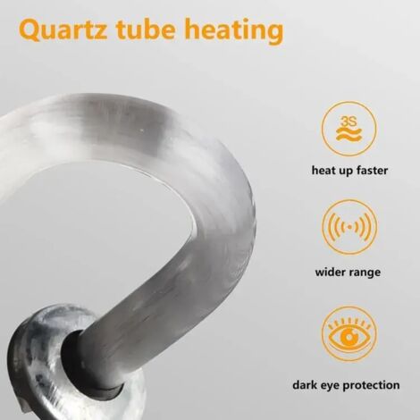 2 Tubes Chauffants Infrarouges En Quartz - Pour Radiateurs D’extérieur Ou D’intérieur, Remplacement Facile