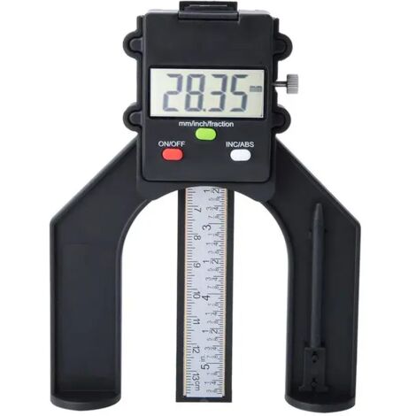 Jauge de profondeur numérique, 0-80 mm, règle d'affichage de profondeur 0,01 mm, écran LCD magnétique, outil de menuiserie numérique (1/5)