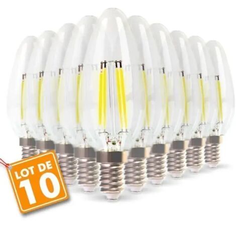 Lot de 10 ampoules LED B22, 9W, Lumière Blanche 6500K, ampoules led b22 - volent