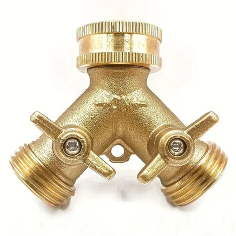 Tuyau d'alimentation en eau de type Y à deux voies, machine à laver à double robinet, peut connecter 2 appareils (1/4)