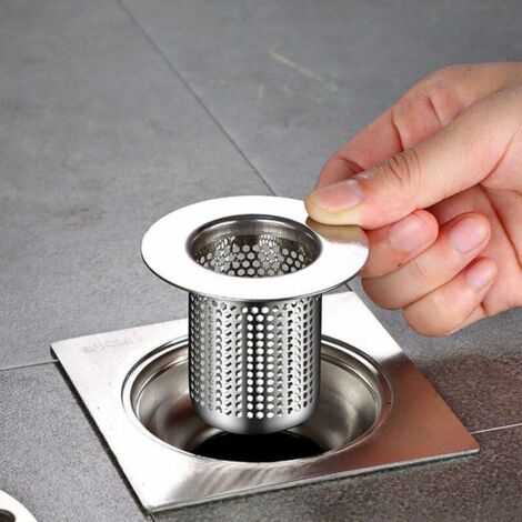 ADERTOS 2PCS Filtre D'évacuation Maille de Filtre de Vidange Maille de Inoxydable Filtre de Vidange Grille de Filtre pour Evier Attrape Cheveux Douche avec Noyau de Rebond en Laiton pour Maison