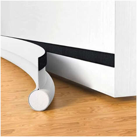 Joint de porte coupe-vent auto-adhésif pour portes, 94 cm sous porte coupe-vent isolable balai de porte protection contre , insonorisé, Blanc (1/4)