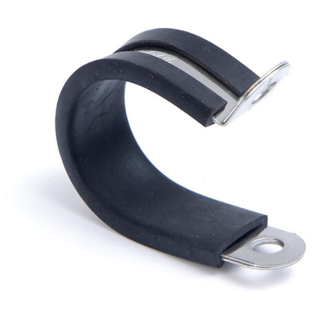 sourcing map Collier de Serrage avec Insert en Caoutchouc Tuyau Support Pince Clip 25mm Dia EPDM bordée caoutchouc Attache Câble 5Pcs