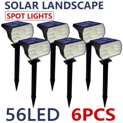 VEEKI Lampes Solaires Extérieur Étang 2 Spots Réglables - Éclairage Jardin Piscine IP68
