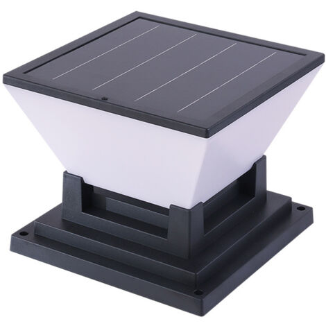 Lot De 4 Capuchons Solaires LED Pour Poteaux 8,9-14 Cm – Lumière Double Blanc Chaud/Froid + Rotation, Jardin Moderne