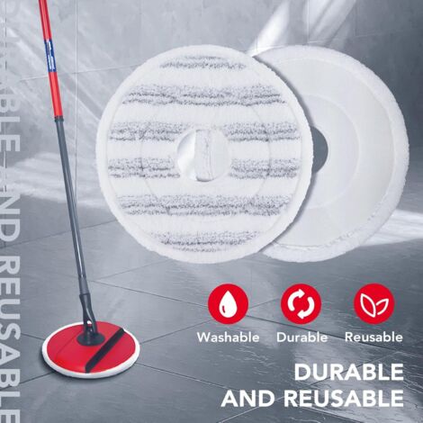 2 Pièces Recharge de Serpillere en Microfibres pour Vileda Spin and Clean Mop, ête de
