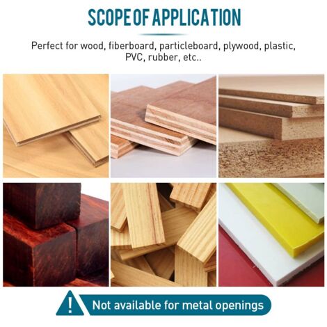 5 Forets à Chanfreiner Avec Tige Hexagonale 1/4" - Angle 82°, Pour Bois, Plastique, PVC, Avec Clé