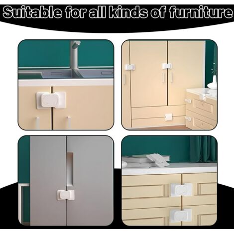 2PCS Verrouillage Du Réfrigérateur Avec Mot De Passe,Verrou De Sécurité Pour Enfant Avec Adhésif Fort