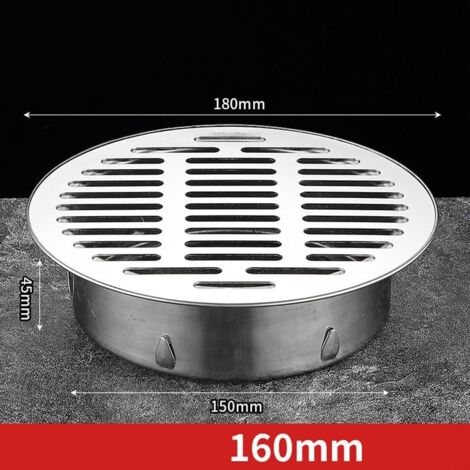 2 Siphons De Sol Ronds En Acier Inoxydable 304 - Diamètre 110 Mm - Pour Terrasse, Jardin, Salle De Bain, Toit Plat