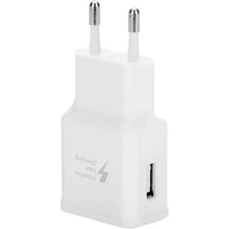 Adaptateur de Prise de Chargeur USB Universel pour Samsung Galaxy SS6/S8/S10, Chargeur Rapide d'origine de Remplacement,blanc (1/5)