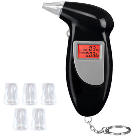 Éthylotest Professionnel Écran LCD – Détecteur d’alcool & de Mensonge Portable, Usage Domestique & Professionnel (Noir) (1/5)