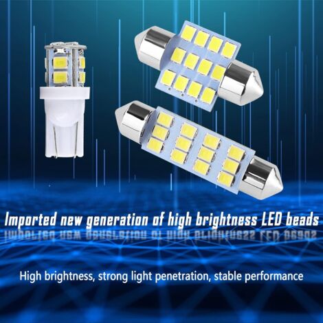 10 pièces voiture LED feston dôme 31mm 36mm 39mm 41mm C5W ampoules de