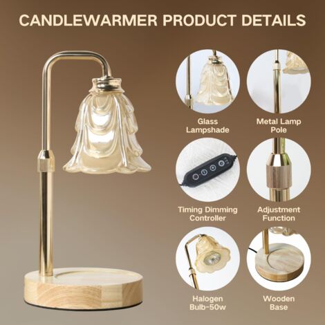 Wx18 Bougie aromatique électrique intelligente lampe chaude hauteur réglable min Wx18 Bougie aromatique électrique intelligente lampe chaude hauteur réglable min