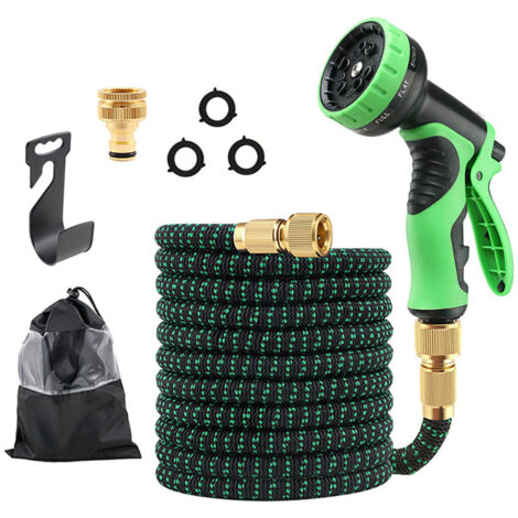 Tuyau de jardin extensible 30 m/100FT, Tuyau amélioré, flexible et léger avec 10 modes d'arrosage pour l'irrigation (1/5)