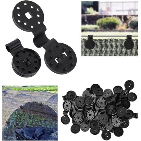 100 PCS Clip Spécial avec œillet,Clips en Plastique pour Tissu de Protection,Clips pour Voile d'ombrage,Clips en Plastique (1/5)