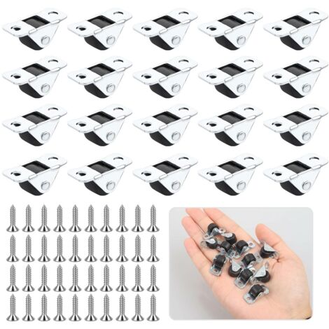 Roulettes pour Meubles,20 Pièces Mini Roulette Meuble Petite roulette Petites roulettes 0,5 pouce,avec 40 Vis