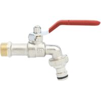 Robinet, résistant à la rouille et au gel, robuste, tête simple 13/4 rouge, adapté au jardin